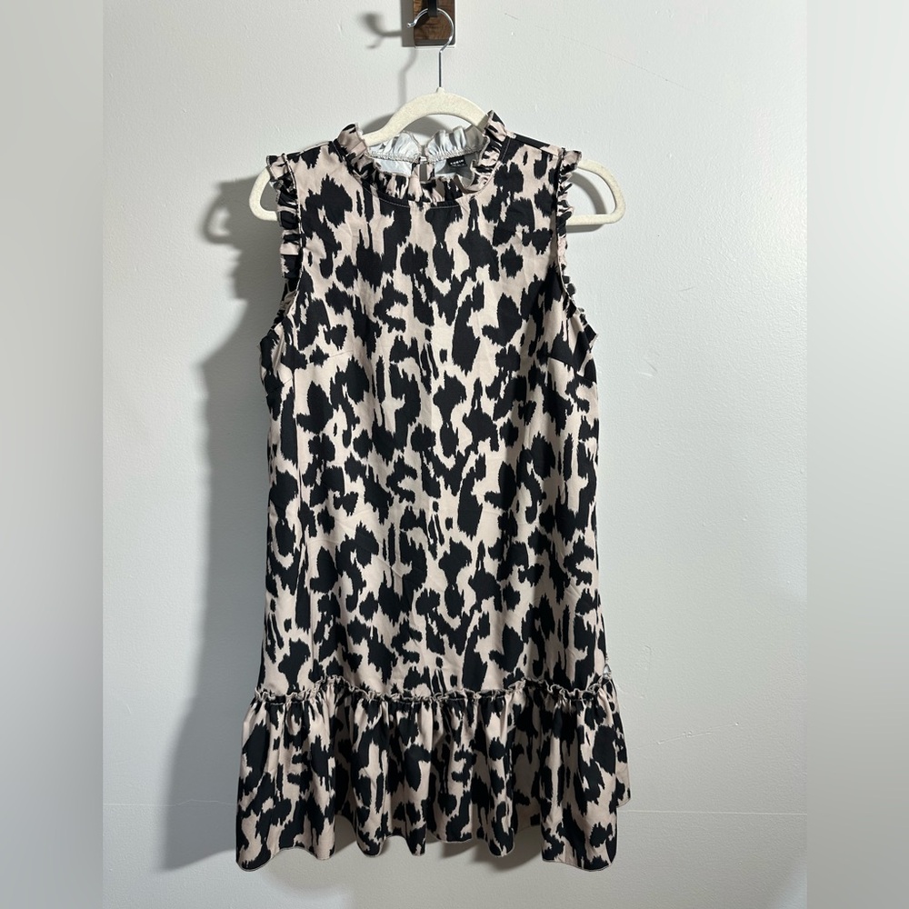 SHEIN VCAY Women's M Sleeveless Allover Print Ruffle Trim Smock Dress | SKU 0747